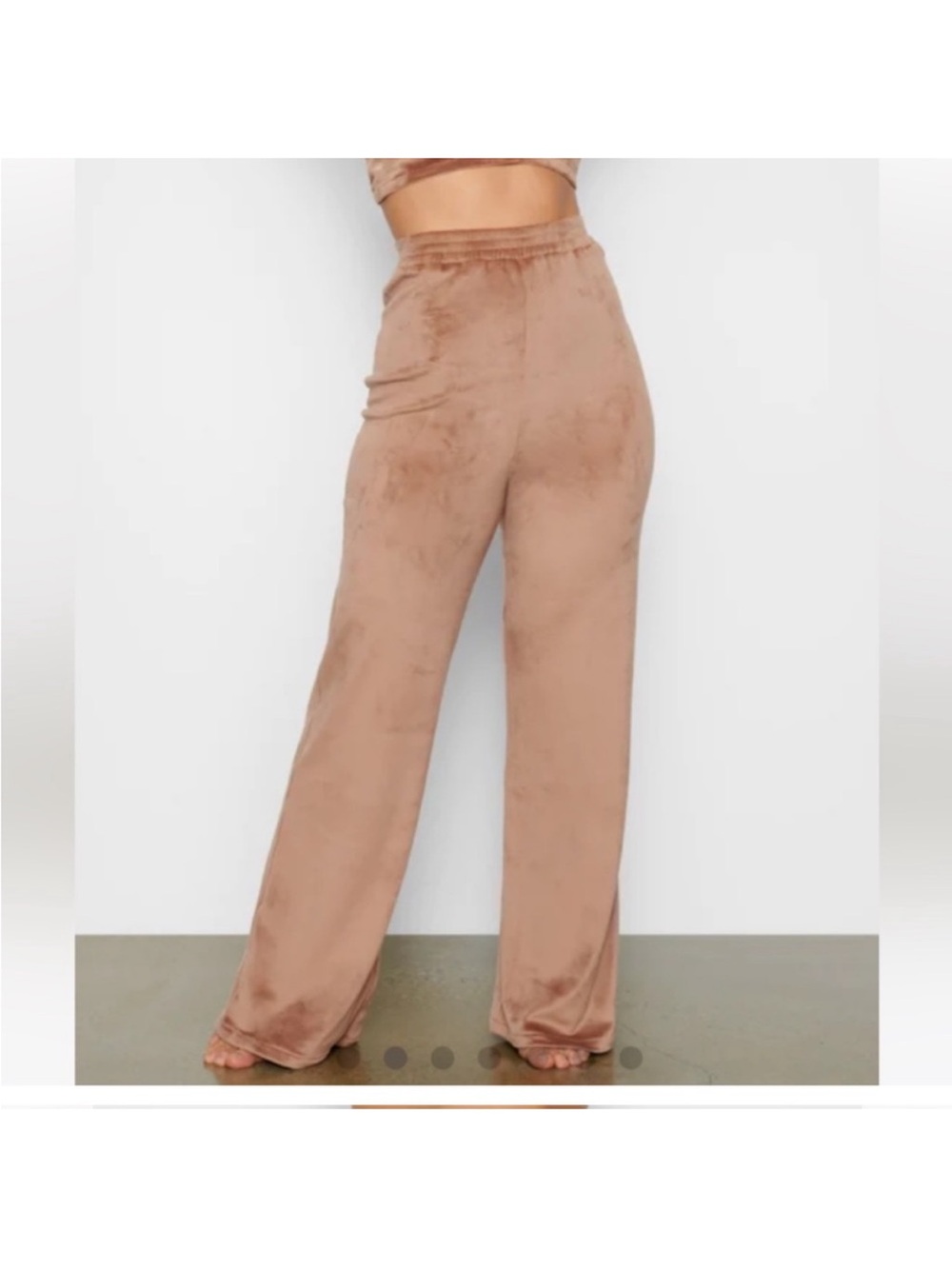 NWT Skims wide leg velour sweatpants - Taupe L